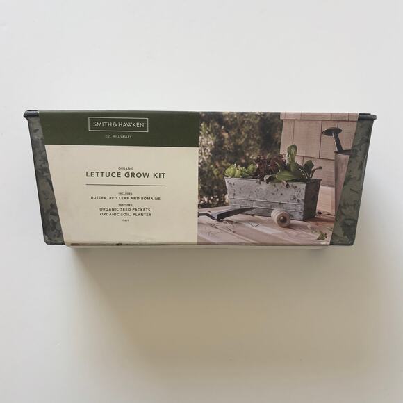 Smith & Hawken Organic Lettuce Grow Kit with Planter Pot New Outdoor - Picture 1 of 7